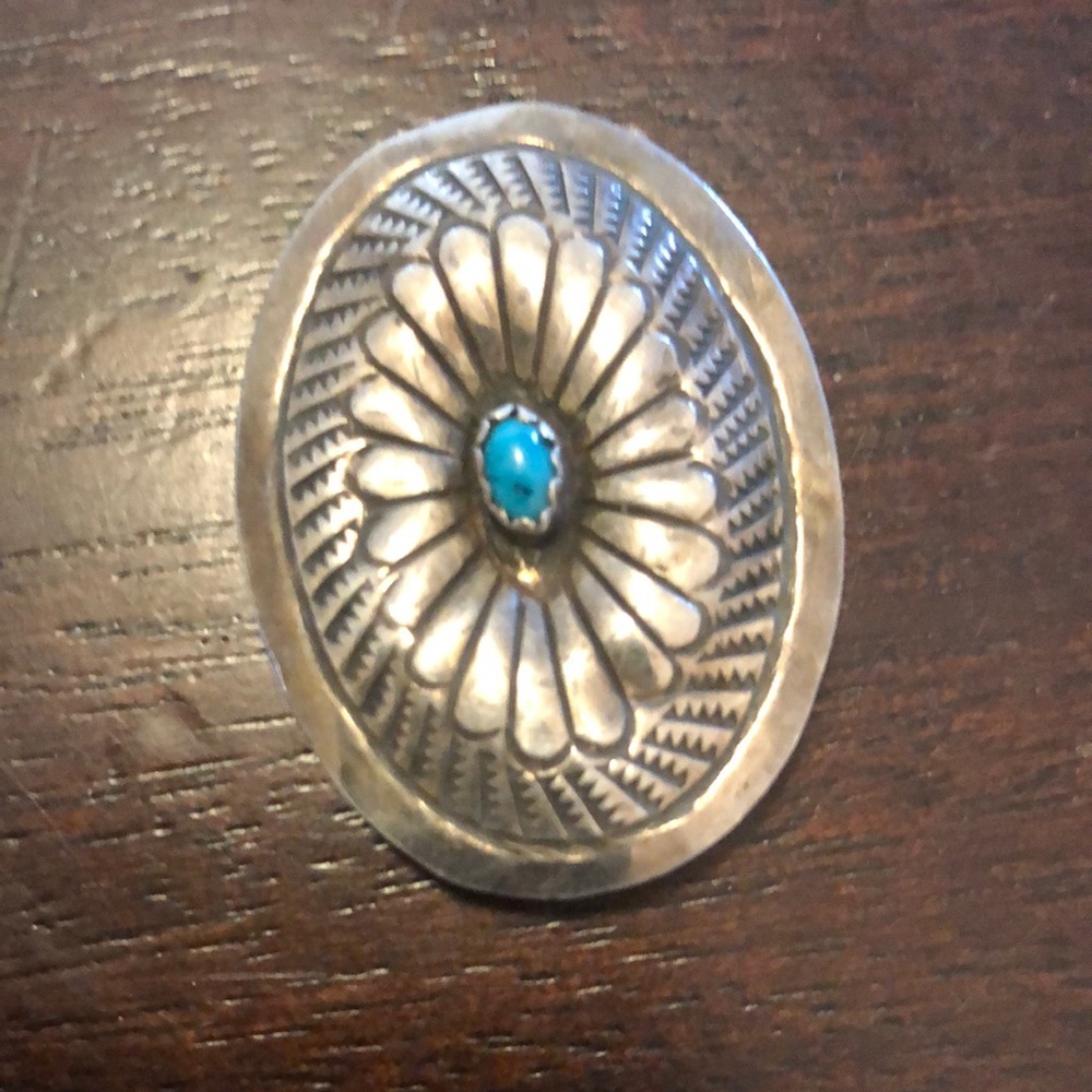Native American Navajo turquoise and sterling pendant